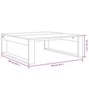 vidaXL füstös tölgy színű szerelt fa dohányzóasztal 100 x 100 x 35 cm