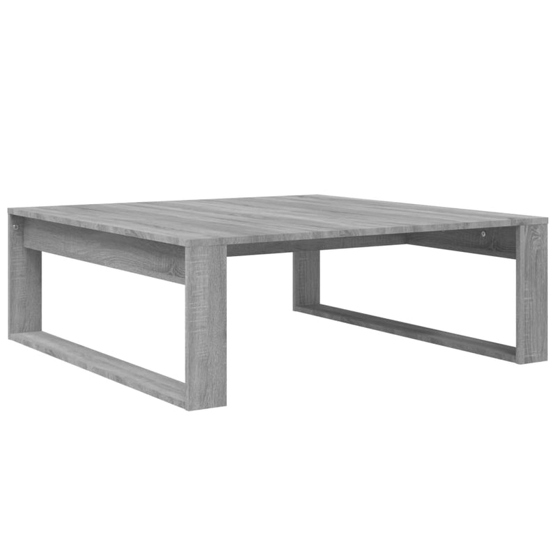 vidaXL szürke sonoma színű szerelt fa dohányzóasztal 100 x 100 x 35 cm