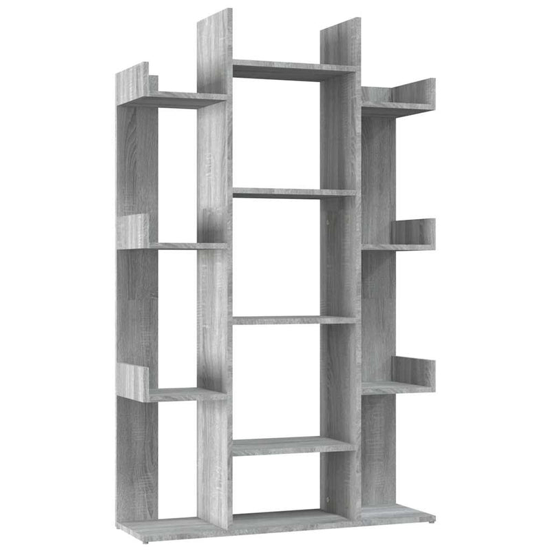 vidaXL szürke sonoma színű szerelt fa könyvszekrény 86 x 25,5 x 140 cm