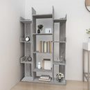 vidaXL szürke sonoma színű szerelt fa könyvszekrény 86 x 25,5 x 140 cm