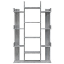 vidaXL szürke sonoma színű szerelt fa könyvszekrény 86 x 25,5 x 140 cm