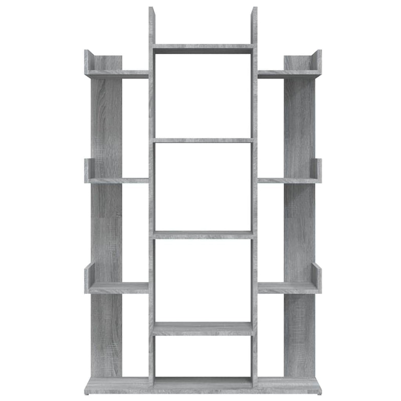 vidaXL szürke sonoma színű szerelt fa könyvszekrény 86 x 25,5 x 140 cm