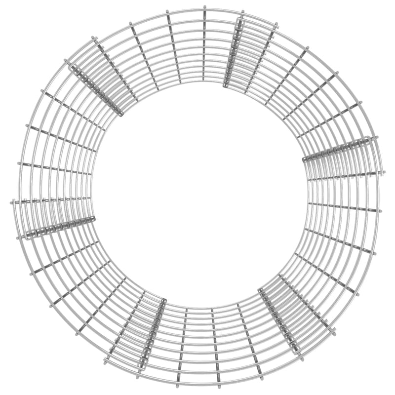 vidaXL kör alakú horganyzott acél gabion oszlop Ø50 x 100 cm