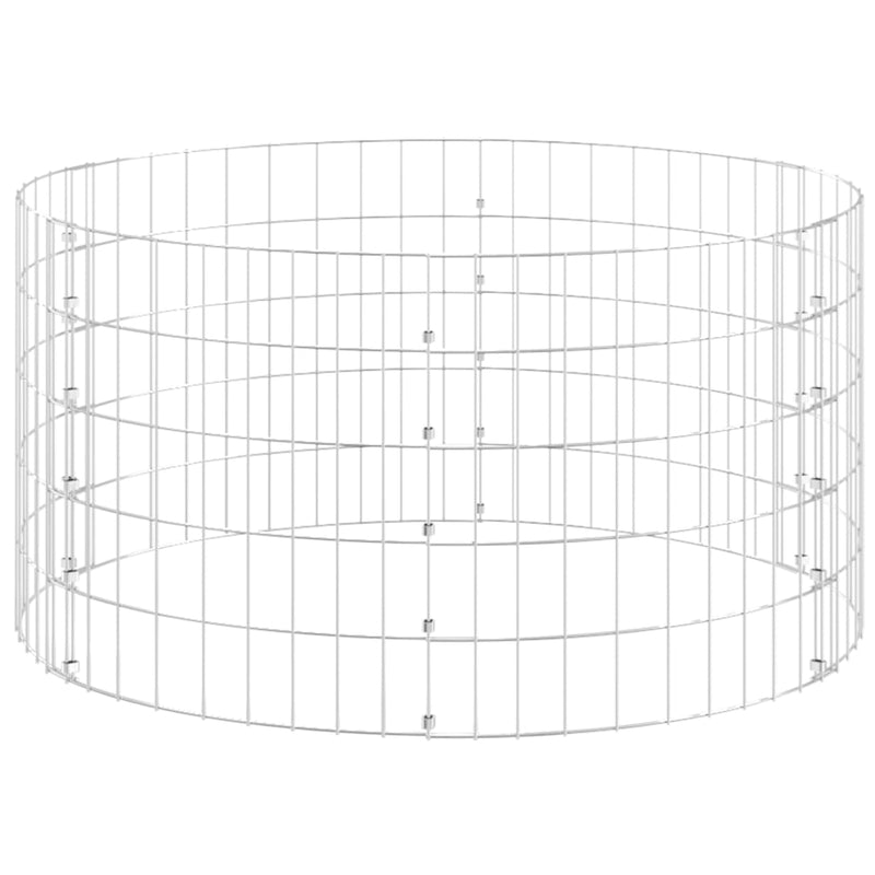 vidaXL kör alakú horganyzott acél gabion oszlop Ø100 x 50 cm