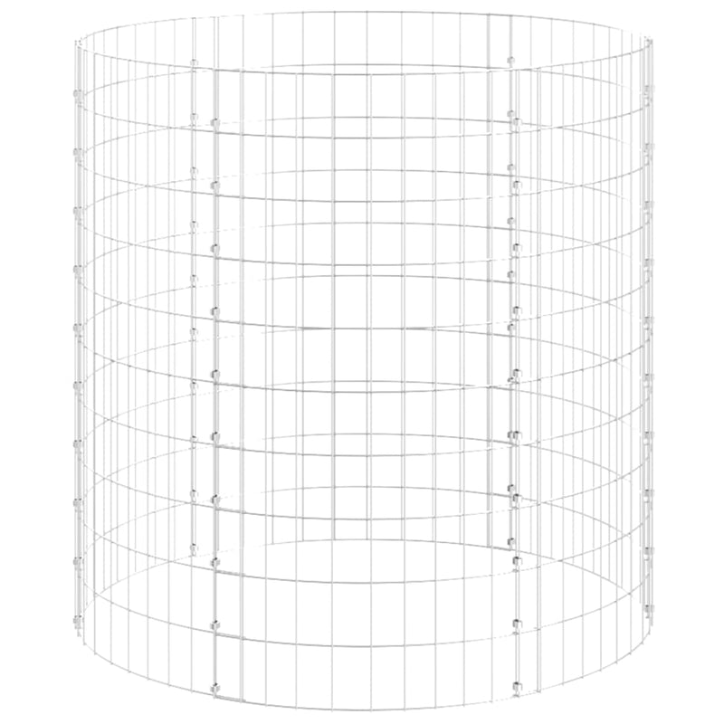 vidaXL kör alakú horganyzott acél gabion oszlop Ø100 x 100 cm