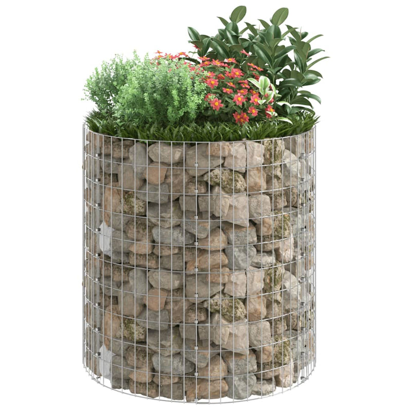 vidaXL kör alakú horganyzott acél gabion oszlop Ø100 x 100 cm