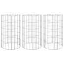 vidaXL 3 db kör alakú horganyzott acél gabion magaságyás Ø30 x 50 cm