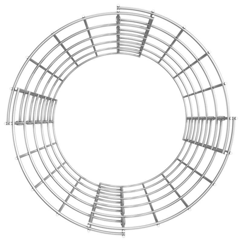 vidaXL 3 db kör alakú horganyzott acél gabion magaságyás Ø30 x 50 cm