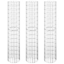 vidaXL 3 db kör alakú horganyzott acél gabion magaságyás Ø30 x 150 cm