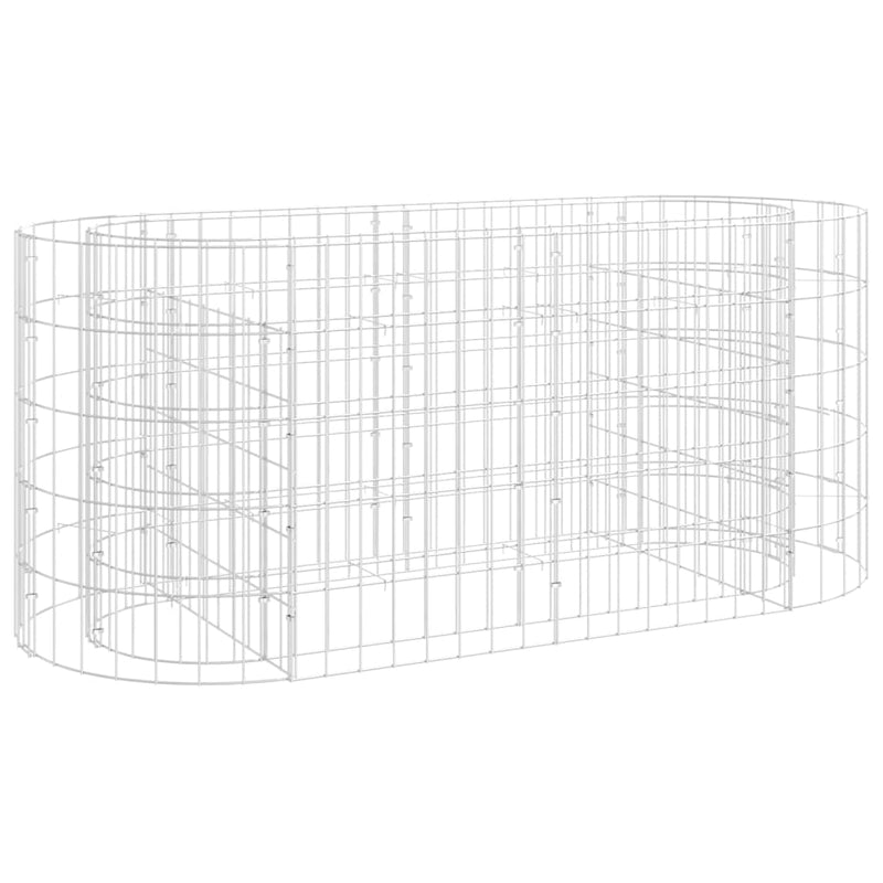 vidaXL horganyzott vas gabion magaságyás 120 x 50 x 50 cm