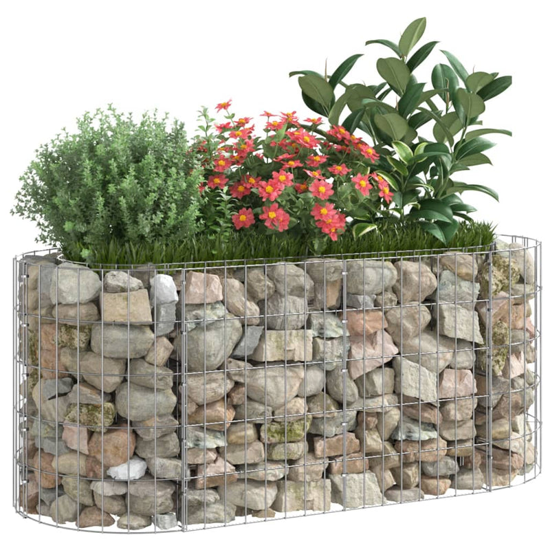 vidaXL horganyzott vas gabion magaságyás 120 x 50 x 50 cm