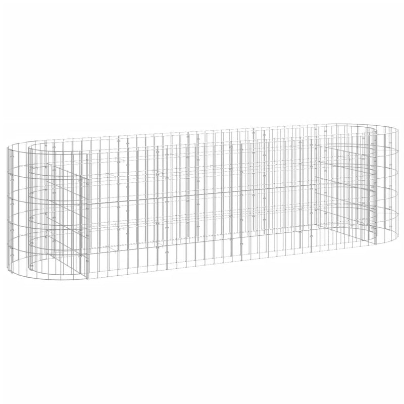vidaXL horganyzott vas gabion magaságyás 190 x 50 x 50 cm