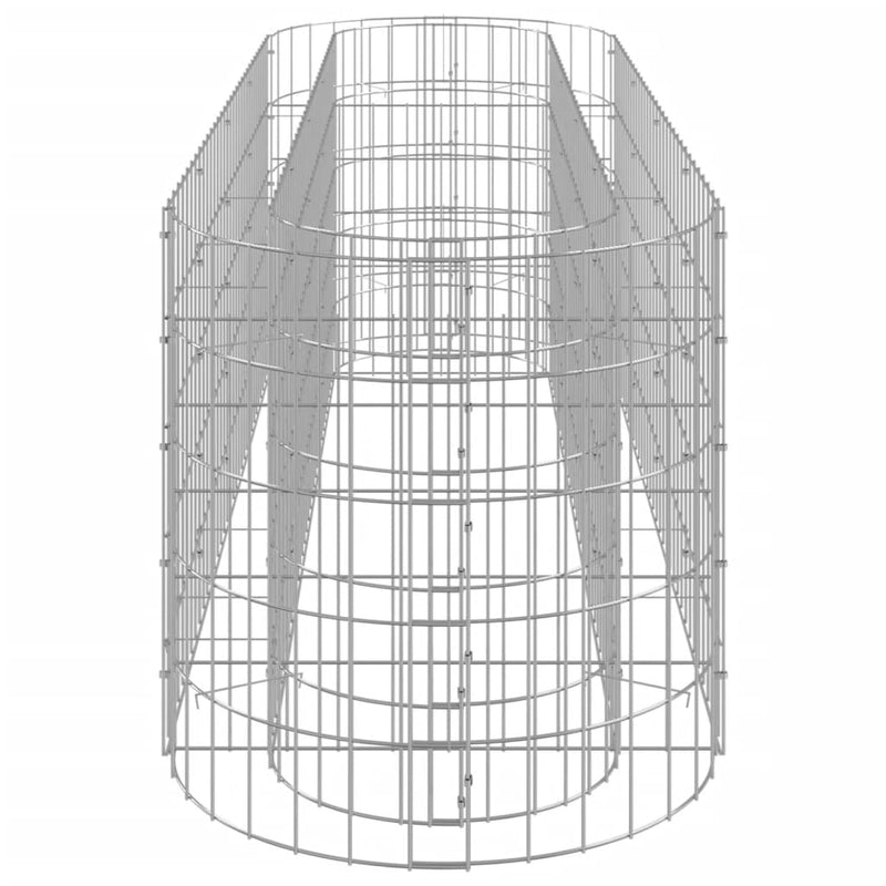vidaXL horganyzott vas gabion magaságyás 190 x 50 x 50 cm