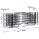 vidaXL horganyzott vas gabion magaságyás 190 x 50 x 50 cm