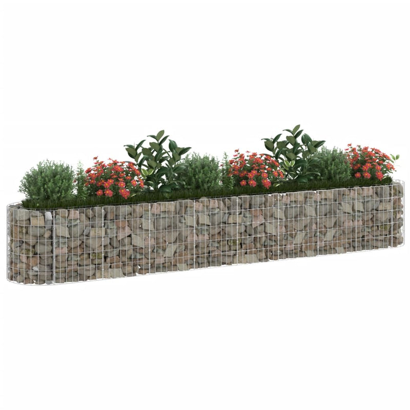 vidaXL horganyzott vas gabion magaságyás 330 x 50 x 50 cm