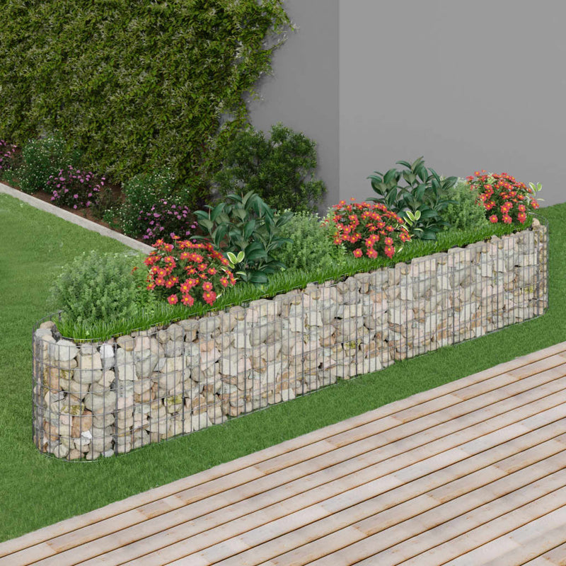 vidaXL horganyzott vas gabion magaságyás 330 x 50 x 50 cm