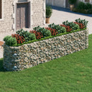 vidaXL horganyzott vas gabion magaságyás 500x100x100 cm