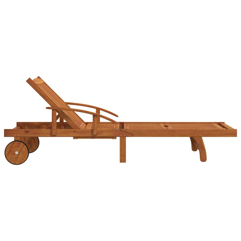 vidaXL 2 db tömör akácfa napozóágy