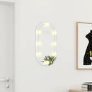 vidaXL ovális üvegtükör LED-lámpákkal 60 x 30 cm