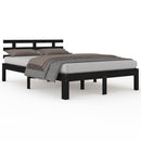 vidaXL fekete tömör fa ágykeret 200x200 cm