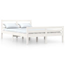 vidaXL King Size fehér tömör fa ágykeret 150 x 200 cm