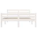 vidaXL King Size fehér tömör fa ágykeret 150 x 200 cm