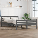 vidaXL King Size szürke tömör fa ágykeret 150 x 200 cm