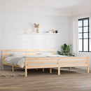 vidaXL tömör fa ágykeret matrac nélkül 200 x 200 cm