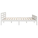 vidaXL fehér tömör fa ágykeret 200x200 cm