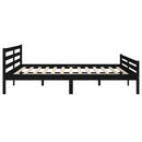 vidaXL fekete tömör fa ágykeret 200x200 cm