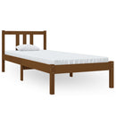vidaXL Small Single mézbarna tömör fa ágykeret 75 x 190 cm