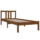 vidaXL Small Single mézbarna tömör fa ágykeret 75 x 190 cm