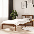 vidaXL Small Single mézbarna tömör fa ágykeret 75 x 190 cm