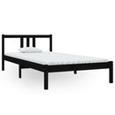 vidaXL fekete tömör fa ágykeret 100 x 200 cm