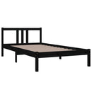 vidaXL fekete tömör fa ágykeret 100 x 200 cm