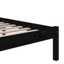 vidaXL fekete tömör fa ágykeret 100 x 200 cm