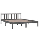 vidaXL King Size szürke tömör fa ágykeret 150 x 200 cm