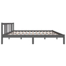 vidaXL King Size szürke tömör fa ágykeret 150 x 200 cm