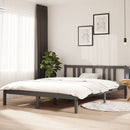 vidaXL King Size szürke tömör fa ágykeret 150 x 200 cm