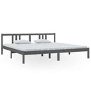 vidaXL szürke tömör fa ágykeret 200 x 200 cm