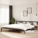 vidaXL szürke tömör fa ágykeret 200 x 200 cm