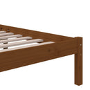 vidaXL mézbarna tömör fa ágykeret 200x200 cm
