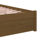 vidaXL Small Single mézbarna tömör fa ágykeret 75 x 190 cm