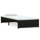 vidaXL Small Single fekete tömör fa ágykeret 75 x 190 cm