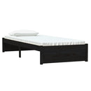 vidaXL Small Single fekete tömör fa ágykeret 75 x 190 cm