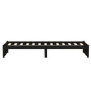 vidaXL Small Single fekete tömör fa ágykeret 75 x 190 cm