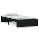 vidaXL Single fekete tömör fa ágykeret 90 x 190 cm