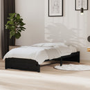 vidaXL Single fekete tömör fa ágykeret 90 x 190 cm