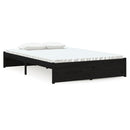 vidaXL Small Double fekete tömör fa ágykeret 120 x 190 cm