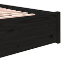vidaXL Small Double fekete tömör fa ágykeret 120 x 190 cm